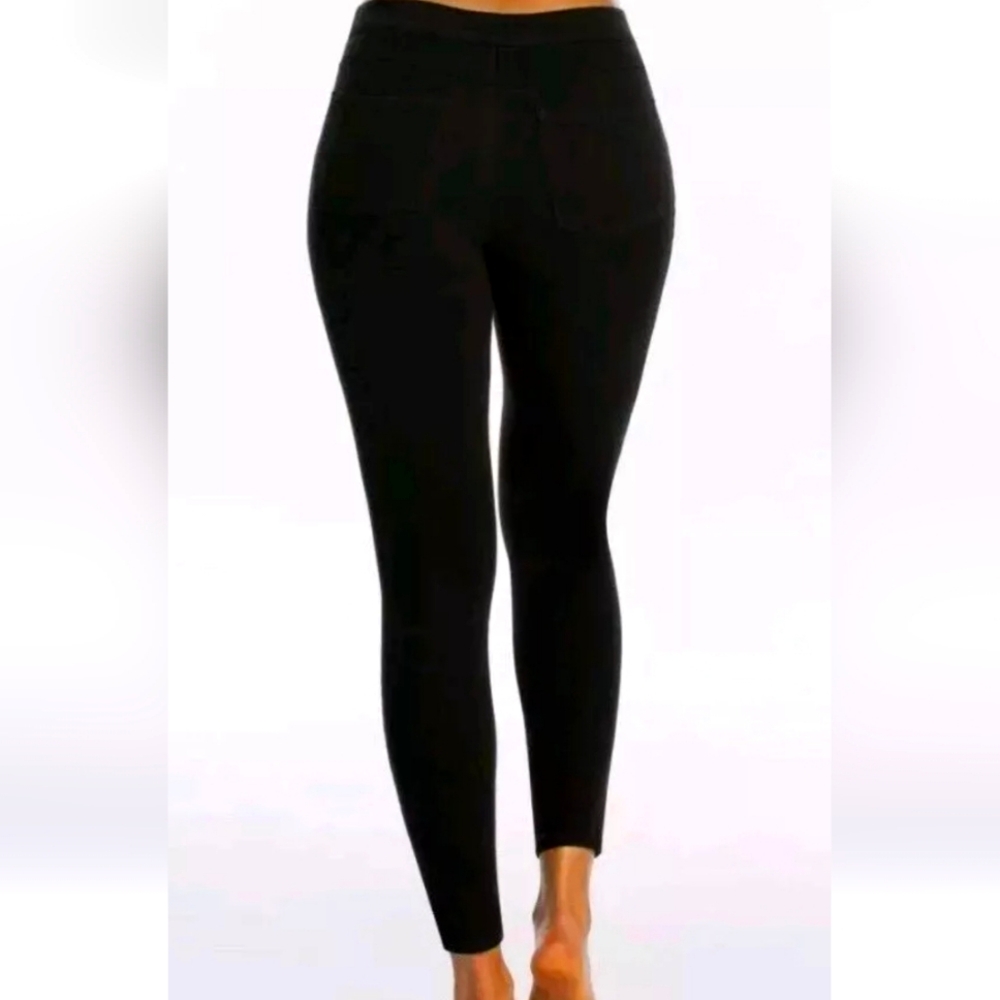 SPANX Women's Black Jean-Ish Pull-On Denim Ankle Leggings Size XL NWT